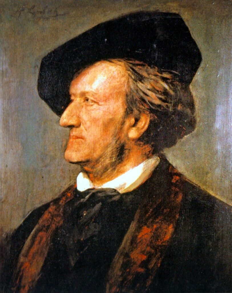 Richard Wagner. Málverk eftir Franz von Lenbach.